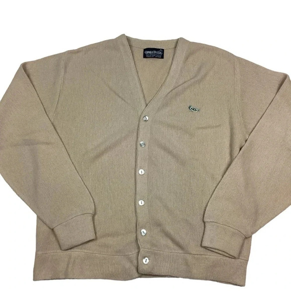 Vintage 70s Challenger acrylic button front cardigan sweater - Picture 1 of 6